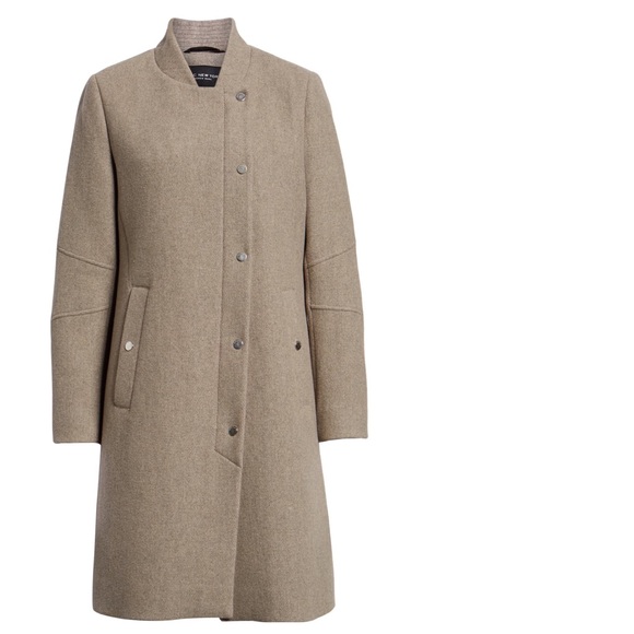 Andrew Marc Single Breasted Melton Coat - Picture 3 of 3